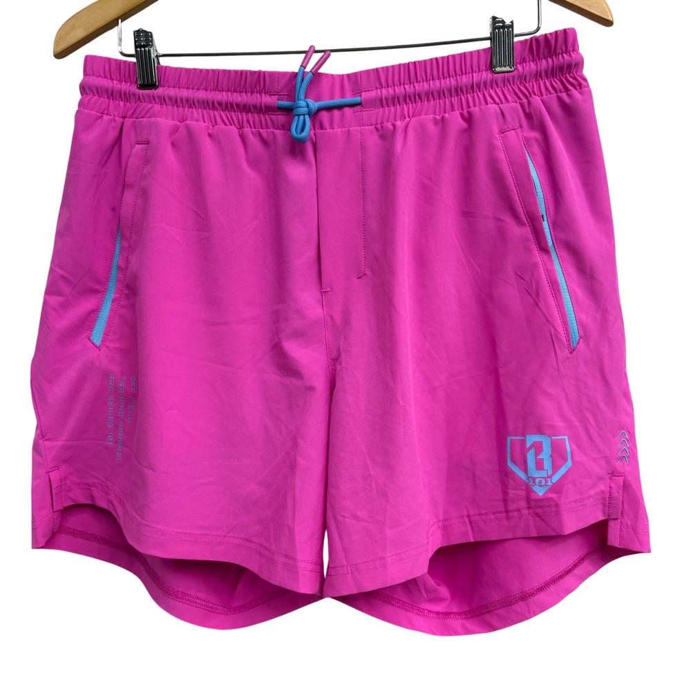 Baseball Lifestyle 101 Pro Series V2 Shorts Mens Large Cotton Candy Pink NWT
